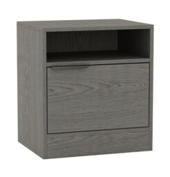 Urbn-Living Urbnliving 49.5Cm Height 2 Pcs 1-Door Bedside Cedar Grey Table Cabinet Nightstand Storage Shelf Unit Bedroom Furniture - thumbnail 6