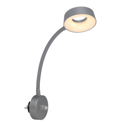 Luminosa Lighting Luminosa Lehovo Reading Wall Light Silver Colored Led Dimmable 3000K - image 1