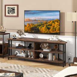 Gainoom 55Inch Media Entertainment Center Corner Tv Stand For Tvs Up To 60Inch Tv - thumbnail 3