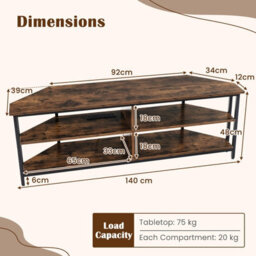 Gainoom 55Inch Media Entertainment Center Corner Tv Stand For Tvs Up To 60Inch Tv - thumbnail 2