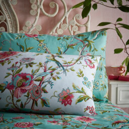 Furn. Vintage Chinoiserie Floral Reversible Duvet Cover Set, Super King, Green - thumbnail 2