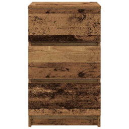 Berkfield Bedside Cabinets With 3 Drawers 2 Pcs Old Wood 39X35X65 Cm - thumbnail 7
