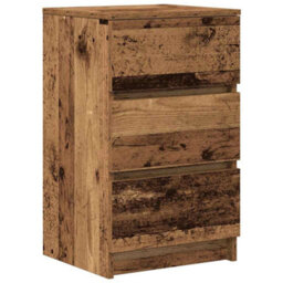Berkfield Bedside Cabinets With 3 Drawers 2 Pcs Old Wood 39X35X65 Cm - thumbnail 5