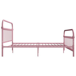Berkfield Bed Frame Pink Metal 180X200 Cm 6Ft Super King - thumbnail 4