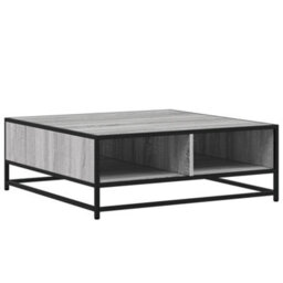 Berkfield Coffee Table Grey Sonoma 80X80X30 Cm Engineered Wood And Metal - thumbnail 7