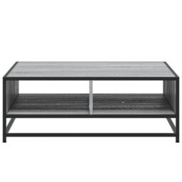 Berkfield Coffee Table Grey Sonoma 80X80X30 Cm Engineered Wood And Metal - thumbnail 5