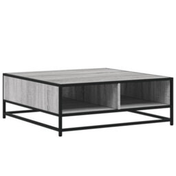 Berkfield Coffee Table Grey Sonoma 80X80X30 Cm Engineered Wood And Metal - thumbnail 2