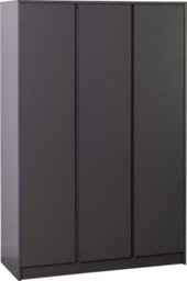 Seconique Malvern 3 Door Wardrobe In Grey Finish Hanging Rail And Shelving - thumbnail 1