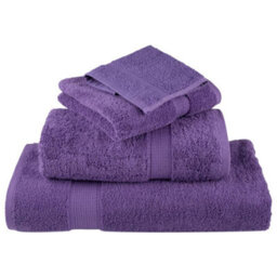 Berkfield Premium Hand Towels Solund 10 Pcs Purple 50X100 Cm 600 Gsm - thumbnail 4