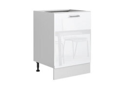 Impact Furniture White Gloss Kitchen Cabinets 140Cm Small Kitchenette 5 Unit Complete Diy Flat Pack Set Soft Close Drawers Ella - thumbnail 4