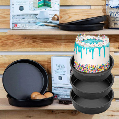 HEATON WHOLESALE 1 Box Set (3 Trays) 3 Layer Rainbow Cake Set For Moist, Fluffy Cake - image 1