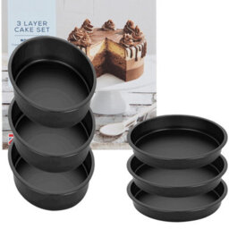 HEATON WHOLESALE 1 Box Set (3 Trays) 3 Layer Rainbow Cake Set For Moist, Fluffy Cake - thumbnail 2