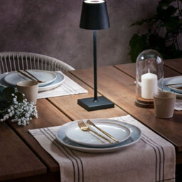 Wyld And Coco Lumina Table Lamp Black, Usb Charging Port, Dimmer And Rgb Controls, Aluminium, 37Cm H - thumbnail 2
