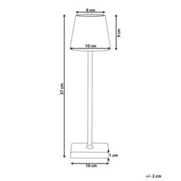 Wyld And Coco Lumina Table Lamp Black, Usb Charging Port, Dimmer And Rgb Controls, Aluminium, 37Cm H - thumbnail 3