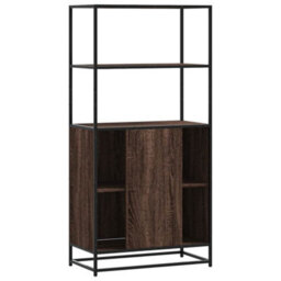 Walplus Highboard Brown Oak 68X35X139 Cm Engineered Wood And Metal - thumbnail 6