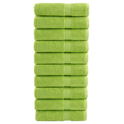 Berkfield Premium Shower Towels Solund 10 Pcs Apple Green 70X140 Cm 600 Gsm - image 1