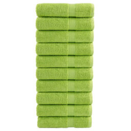 Berkfield Premium Shower Towels Solund 10 Pcs Apple Green 70X140 Cm 600 Gsm
