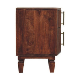 Artisan Furniture Solid Wood Harper Nightstand, 2-Drawers, Dark Brown - thumbnail 9
