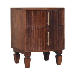 Artisan Furniture Solid Wood Harper Nightstand, 2-Drawers, Dark Brown - thumbnail 3