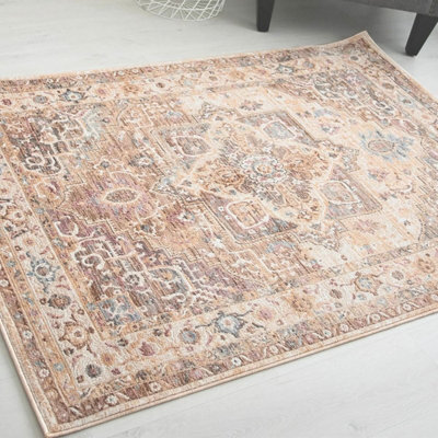 Alia 842G2 Beige Grey Bordered Traditional Rug By Prestige-160Cm X 230Cm - image 1