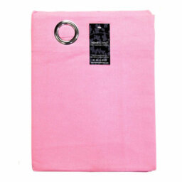 Homescapes Plain Pink Cotton Eyelet Curtains 117 X 137 Cm - thumbnail 4