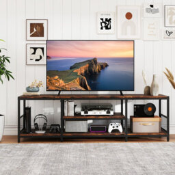 Costway Tv Stand For Tvs Up To 65 Inches Industrial Media Console Table - thumbnail 4