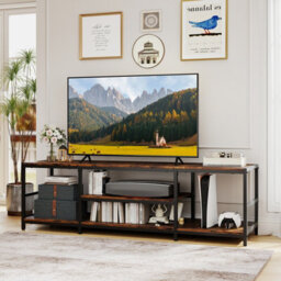 Costway Tv Stand For Tvs Up To 65 Inches Industrial Media Console Table - thumbnail 5
