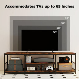 Costway Tv Stand For Tvs Up To 65 Inches Industrial Media Console Table - thumbnail 6
