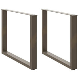 Berkfield Dining Table Legs U-Shaped 2 Pcs Natural Steel 100X(72-73) Cm Steel