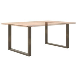 Berkfield Dining Table Legs U-Shaped 2 Pcs Natural Steel 100X(72-73) Cm Steel - thumbnail 8