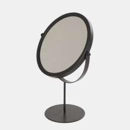 OHS Round Bathroom Mirror Accessories Free Standing Vanity Stainless Steel - thumbnail 2