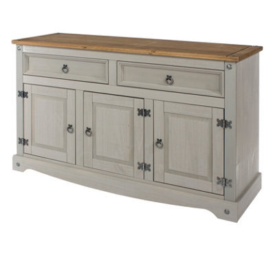 Core Products Corona Grey Premium Medium Sideboard With 3 Doors & 2 Drawers H80.6Cm X W132.0Cm X D43.0Cm - image 1