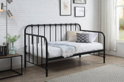 York Industrial Style Black Metal Day Bed Single Bed Frame 3Ft