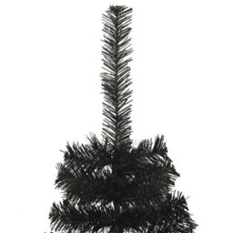 Vidaxl Christmas Tree With 300 Leds With Stand Black 180 Cm Pvc - thumbnail 5