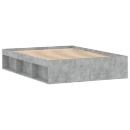 Berkfield Bed Frame Concrete Grey 135X190 Cm Double - thumbnail 8