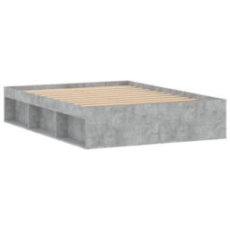Berkfield Bed Frame Concrete Grey 135X190 Cm Double - thumbnail 5
