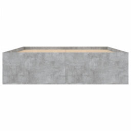 Berkfield Bed Frame Concrete Grey 135X190 Cm Double - thumbnail 6