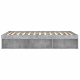 Berkfield Bed Frame Concrete Grey 135X190 Cm Double - thumbnail 7