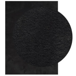 Vidaxl Rug Huarte Short Pile Soft And Washable Black 140X200 Cm - thumbnail 3