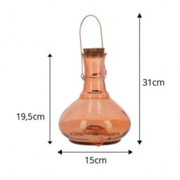 Ckb Ltd 1X Extra Large Wasp Trap Catcher - Glass Honey Pot Bulbous Bottle Design With Metal Hanger (Terracotta) - thumbnail 2