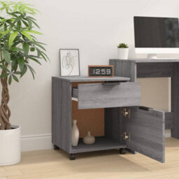 Berkfield Mobile File Cabinet With Wheels Grey Sonoma 45X38X54 Cm Engineered Wood - thumbnail 7