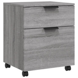 Berkfield Mobile File Cabinet With Wheels Grey Sonoma 45X38X54 Cm Engineered Wood - thumbnail 2