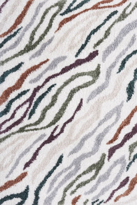 The Rugs Moodi Shaggy Multicolour Tidecrest Rug Runner Abstract Thick High Pile For Living Rooms, Bedrooms, Hallways, Kitchens - image 1