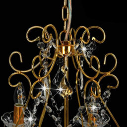 Walplus Chandelier With Crystal Beads Golden Round 6 X E14 - thumbnail 5