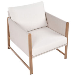 Wyld And Coco 5-Seater Garden Sofa Set With Cushions, Ottoman And Glass Table - Beige - thumbnail 8