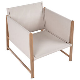 Wyld And Coco 5-Seater Garden Sofa Set With Cushions, Ottoman And Glass Table - Beige - thumbnail 9