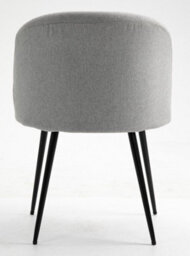 Hallowood Furniture Pair Of Fabric Dining Chair With Metal Legs - Light Grey - thumbnail 7