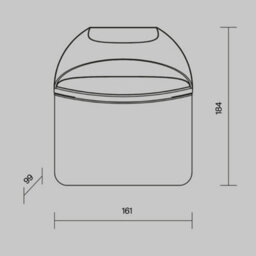 Luminosa Lighting Luminosa Gloss Outdoor Wall Down Lamp Graphite 3000K 500Lm Ip65 - thumbnail 3