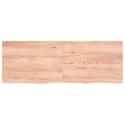 Berkfield Wall Shelf Light Brown 140X50X4 Cm Treated Solid Wood Oak - thumbnail 2