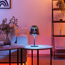 Eglo Alfero-Z Smart Control Vaporised Glass Black Table Light - thumbnail 3
